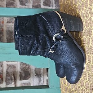 Vince Camuto Biker Black Gregger Western Style Bootie